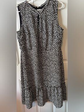 Karl Lagerfeld Black and White Polka Dot Dress